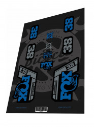 Stickere adezive furca FOX Performance Elite 38 2021 Dark Blue Grey