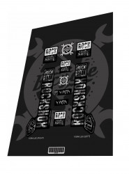 Stickere adezive furca ROCKSHOX Yari TLD Smoke Dark 2019