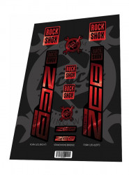 Stickere adezive furca ROCKSHOX Zeb Ultimate 2022 Thunder Red Black