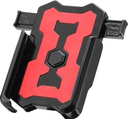 Suport telefon Fivestars BikeDock PHH-100, prindere pe ghidon 22-31.8mm, latime telefon 7-10cm, aluminiu, negru/rosu - Img 2