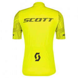 Tricou ciclism cu maneca scurta SCOTT RC TEAM 10 Sulphur Yellow-Black, Barbati