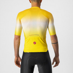 Tricou cu maneca scurta Castelli Aero Race 6.0 Galben/Alb - Img 2