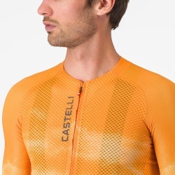 Tricou cu maneca scurta Castelli Climbers A/C, pentru barbati, portocaliu/gri L - Img 3