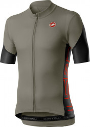 Tricou cu maneca scurta Castelli Entrata V Bark Green/Black/Red