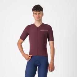 Tricou cu maneca scurta Castelli Premio EVO, pentru barbati, visiniu inchis, M