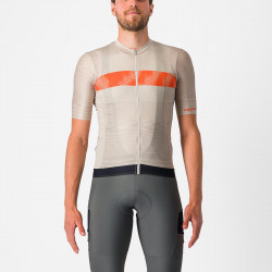 Tricou cu maneca scurta Castelli Unlimited Endurance, Gri/Portocaliu, XXL