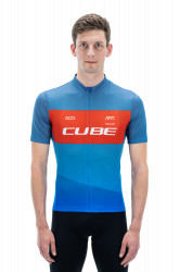 Tricou CUBE Teamline Jersey CMPT S/S Blue Red Grey - Img 2