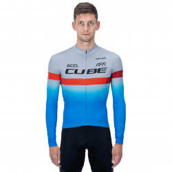Tricou CUBE Teamline Jersey L/S Blue Red Grey