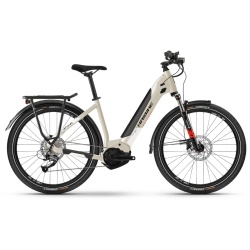 Bicicleta electrica HAIBIKE Trekking 4 Lowstep i500Wh YSTS Desert White