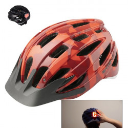 Casca Ciclism EXTEND COURAGE "Led", S/M (51-55cm), Camouflage Rosu