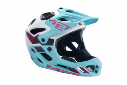 Casca MET Parachute HES Matt white/red/cyan L 59-62 cm
