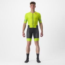 Costum de triatlon cu maneca scurta Castelli Free Sanremo SS, Galben Fluo/Negru, XXL