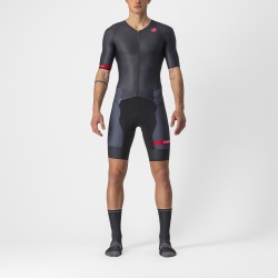 Costum de triatlon cu maneca scurta Castelli Free Sanremo SS, Negru, L