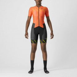 Costum de triatlon cu maneca scurta Castelli Free Sanremo W SS de dama Portocaliu/Negru