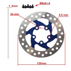 Disc frana 120mm 5 gauri Albastru - Img 2