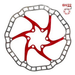 Disc frana eWheel EWD001 160mm, 6 gauri, rosu