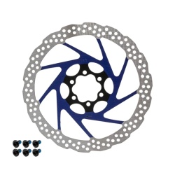 Disc frana eWheel V2 180mm, 6 gauri, Albastru