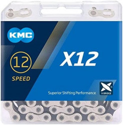 Lant KMC X12 Silver/Black 12 Viteze 126 Zale - Set 25 bucati