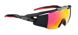 Ochelari Force Everest, lentila rosie oglinda, negru mat - Img 3