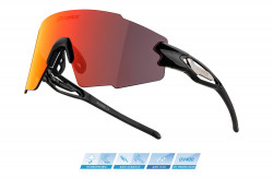 Ochelari Force Mantra Negri, lentile rosii