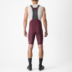 Pantaloni scurti cu bretele Castelli Espresso, Visiniu, XL - Img 2