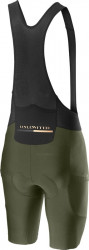 Pantaloni scurti cu bretele Castelli Unlimited Military Green - Img 2