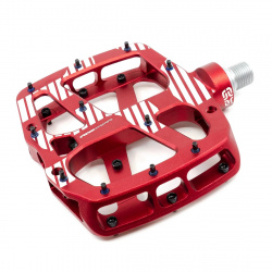 Pedale platforma E*THIRTEEN Plus 100x110 mm MTB Rosu