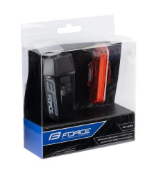 Set lumini fata+spate FORCE GLARE USB