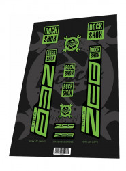 Set stickere adezive furca ROCKSHOX Zeb Ultimate 2022 Toxic Green