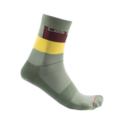 Sosete Castelli Blocco 15, Verde/Galben/Visiniu, S/M, 36-39