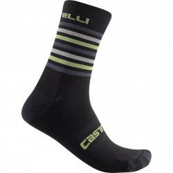 Sosete Castelli Gregee 15, Negru/Antracit, S/M, 36-39