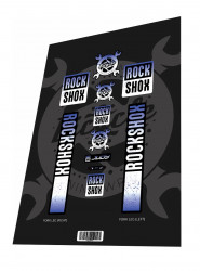 Stickere adezive furca ROCKSHOX Judy White Purple Particles 2023