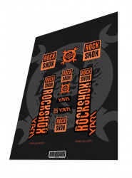 Stickere adezive furca ROCKSHOX Yari Two Tone Orange 2019