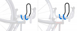 Suport de perete pentru bicicleta, FORCE, negru - Img 2
