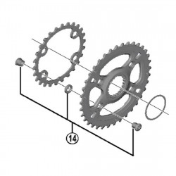 Suruburi foaie SHIMANO XT FC-M8100 Set 4 Buc