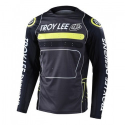 Tricou Bicicleta Troy Lee Designs Sprint Drop In Black Green