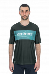 Tricou Ciclism CUBE Vertex Round Neck Jersey S/S Greyint - Img 2