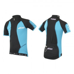 Tricou ciclism Force Kid Star albastru/negru