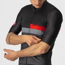 Tricou cu maneca scurta Castelli A Blocco Negru/Antracit/Rosu - Img 4