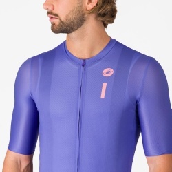 Tricou cu maneca scurta Castelli Drittone Logo, pentru barbati, violet/roz giro M - Img 3