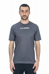 Tricou maneca scurta CUBE ATX Round Neck Jersey Dark Grey