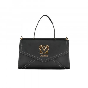 Love Moschinо Black дамска черна чанта верижка лого 