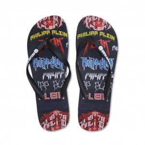 Philipp Plein flip flops unisex джапанки чехли през пръста шарени череп