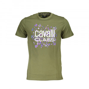 cavalli class t shirt мъжка пролетна тениска бяла с голямо лого