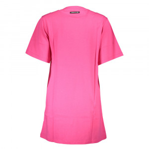 cavalli class woman dress red червена дамска рокля с дълги ръкави до коляното с щампа сърца