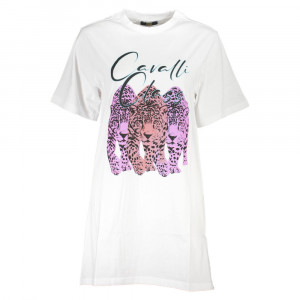  cavalli class woman dress red червена дамска рокля с дълги ръкави до коляното с щампа сърца