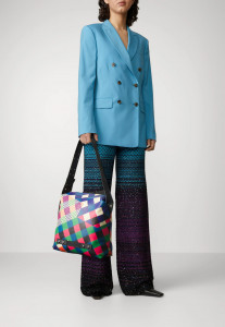 Desigual women bag дамска ръчна чанта принт черно бяло дълга и къса дръжка