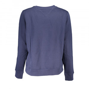 Tommy Hilfiger women blouse sweatshirt дамска блуза суичър черен ластици обемно лого релефно голямо бял надпис