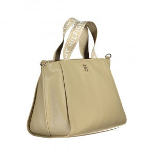 Tommy Hilfiger women blackдамска чанта черно розово голямо лого 