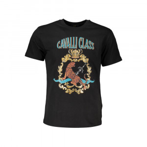cavalli class t shirt мъжка пролетна тениска бяла с голямо лого